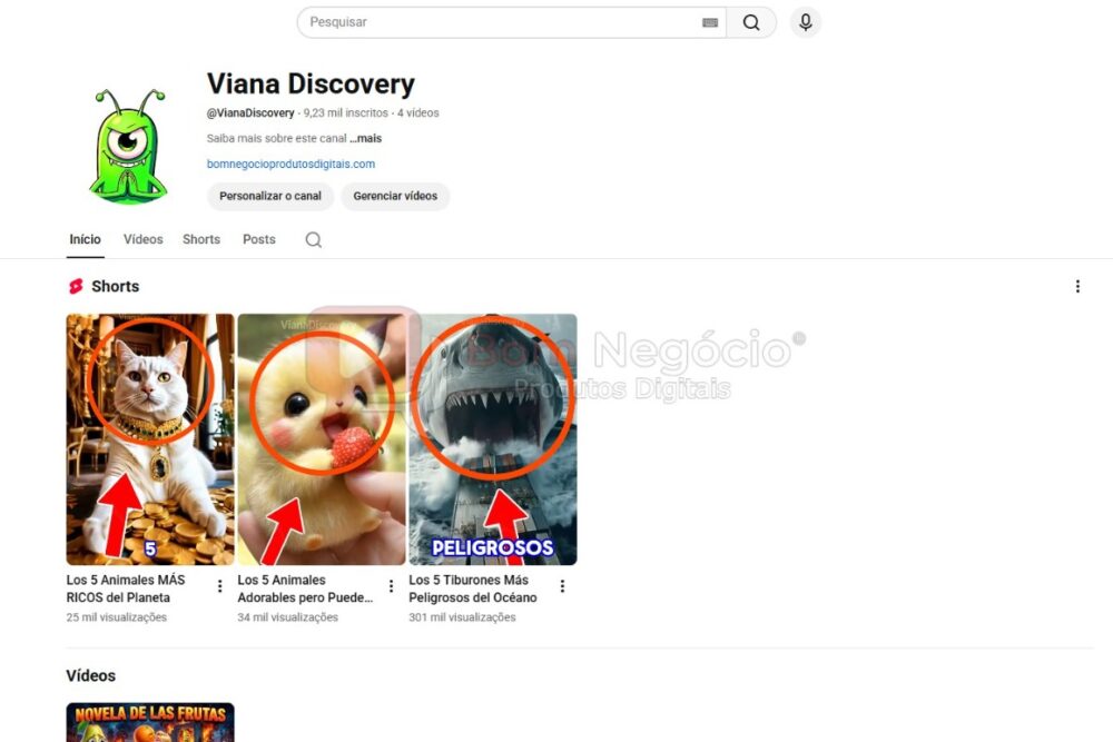 CANAL DO YOUTUBE DE 9K NÃO MONETIZADO - ENTRETENIMENTO (COD-564)