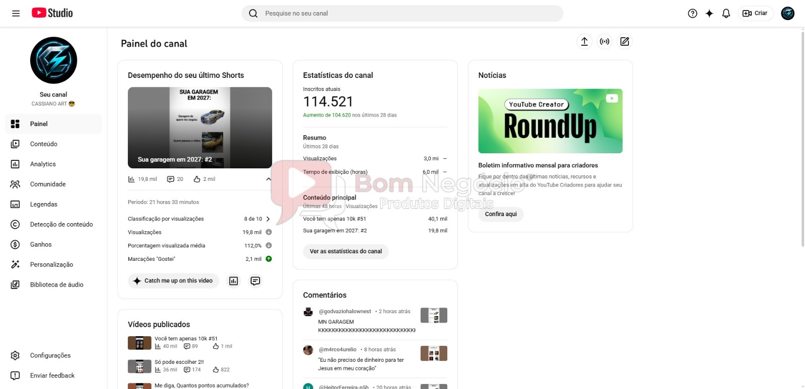 CANAL DO YOUTUBE DE 114K NÃO MONETIZADO - ENTRETENIMENTO (COD-600) - Imagem 2