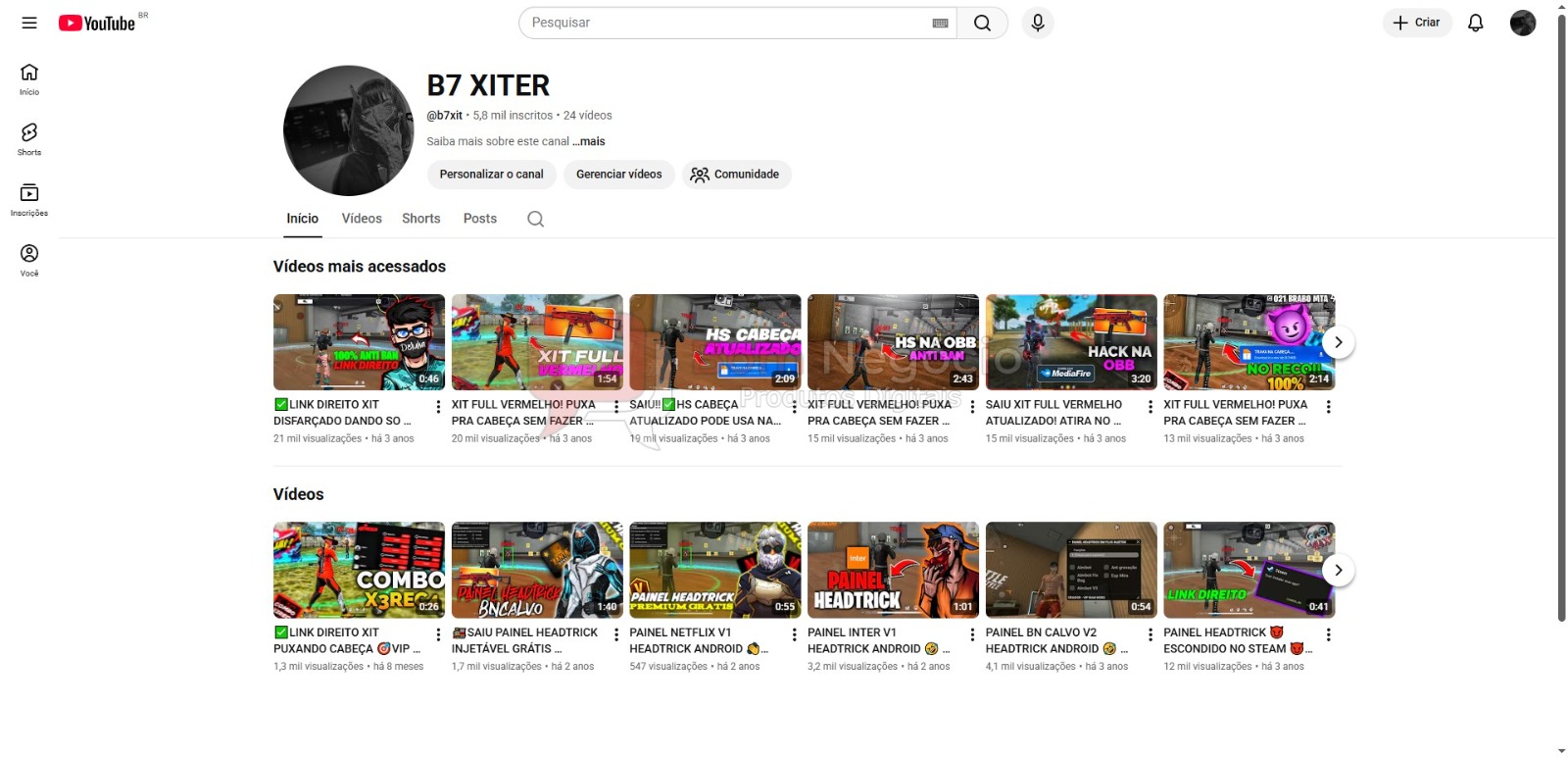 CANAL DO YOUTUBE DE 5K NÃO MONETIZADO - GAMES (COD-601)