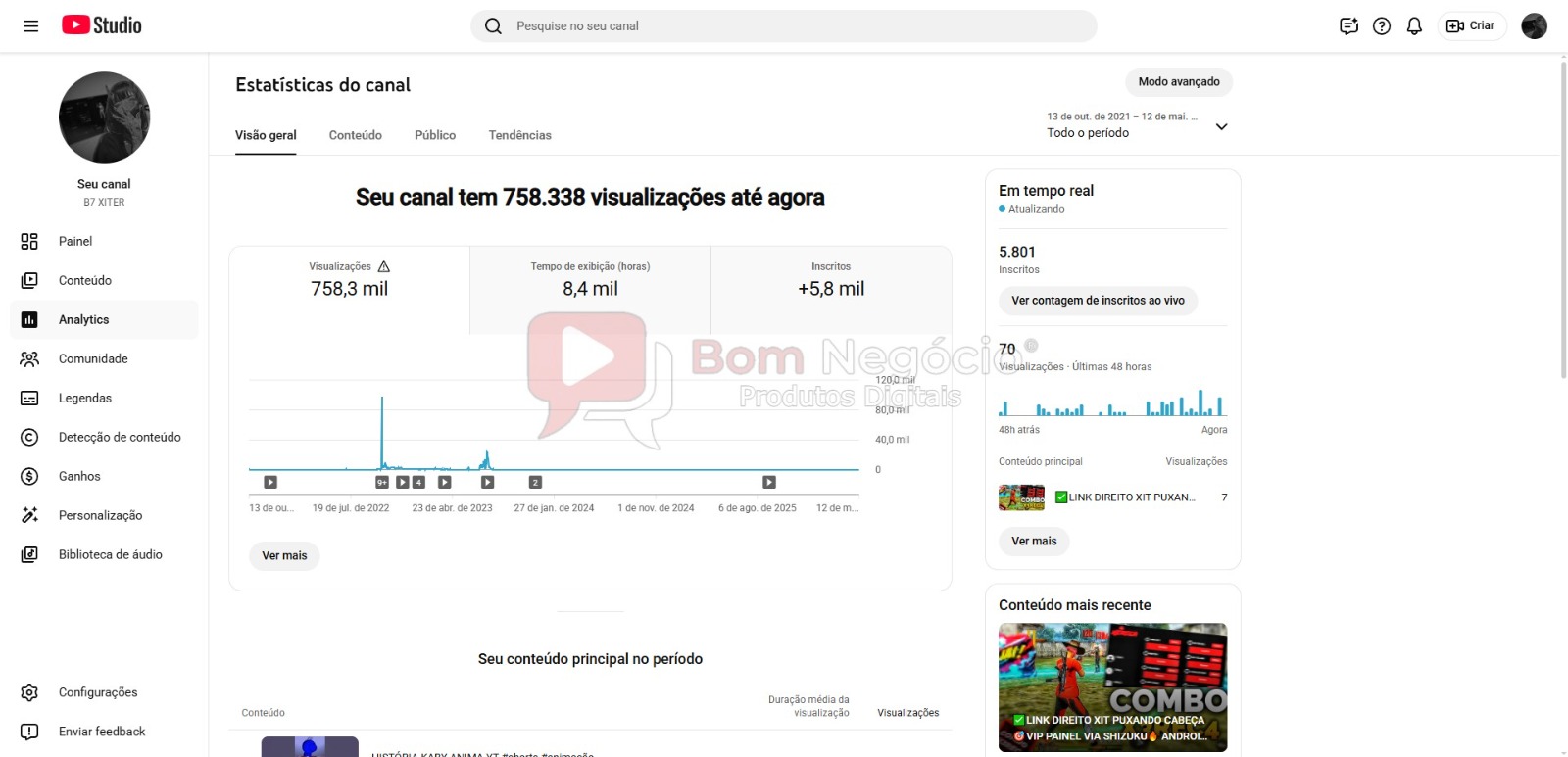 CANAL DO YOUTUBE DE 5K NÃO MONETIZADO - GAMES (COD-601) - Imagem 3