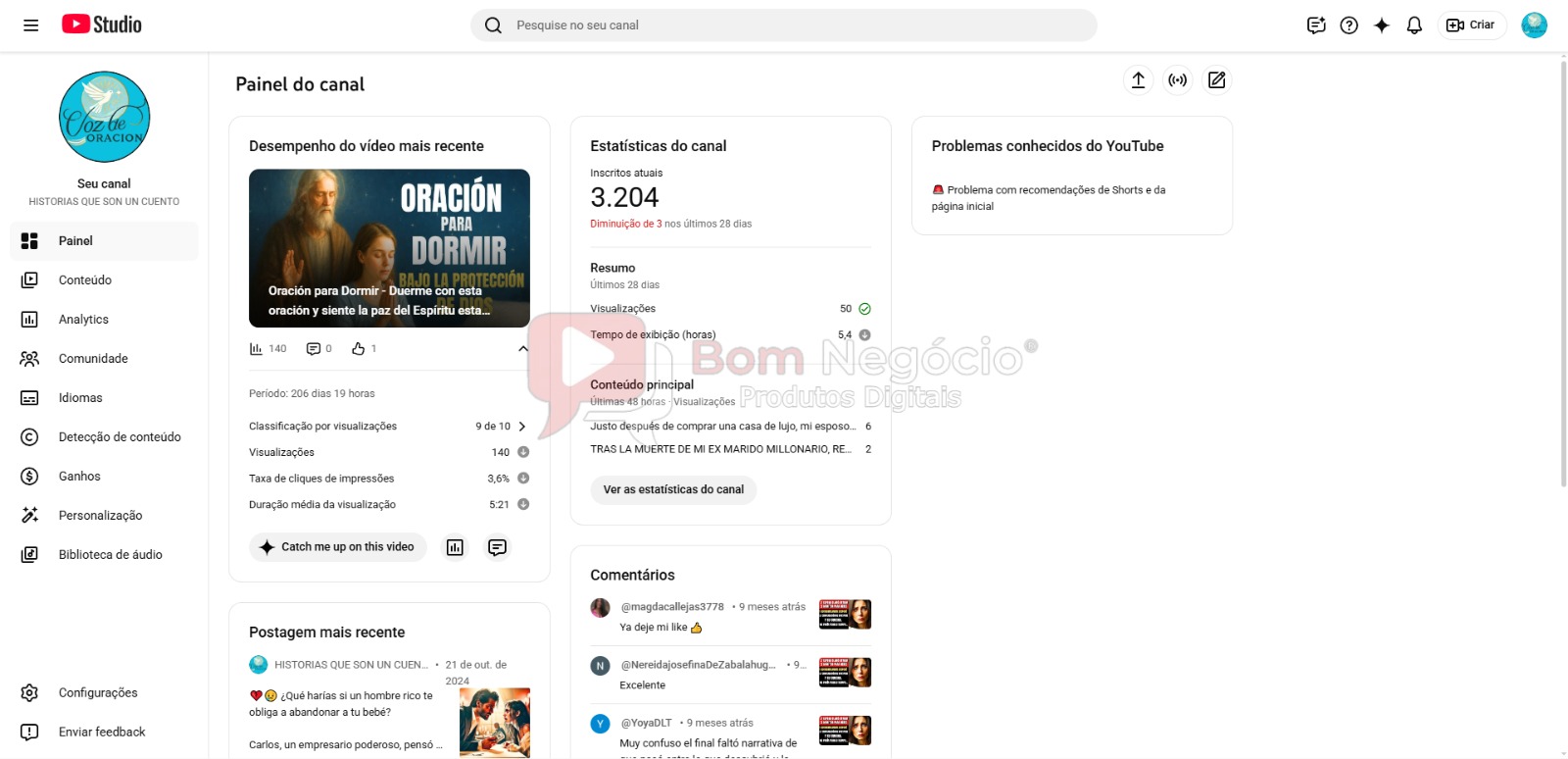 CANAL DO YOUTUBE DE 3K NÃO MONETIZADO - HISTORIAS (COD-603) - Imagem 2