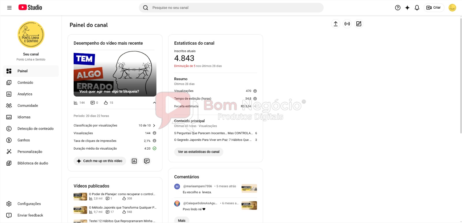 CANAL DO YOUTUBE DE 4K MONETIZADO - MOTIVACIONAL (COD-611) - Imagem 2
